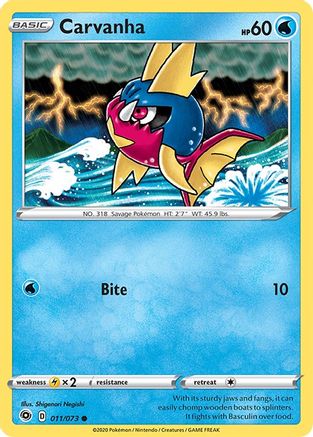 Carvanha 011/73 - Reverse Holofoil Champions Path - Common