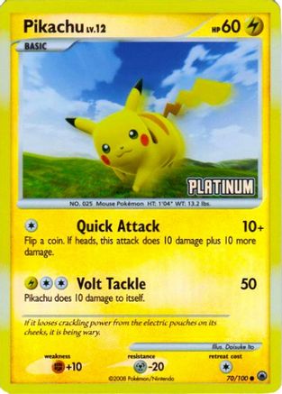 Pikachu 070/100 - Reverse Holofoil Burger King Promos - Promo