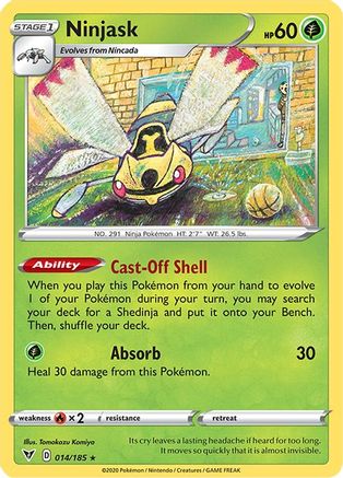 Ninjask 014/185 SWSH04 Vivid Voltage - Rare