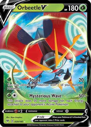 Orbeetle V 020/185 - Holofoil SWSH04 Vivid Voltage - Ultra Rare