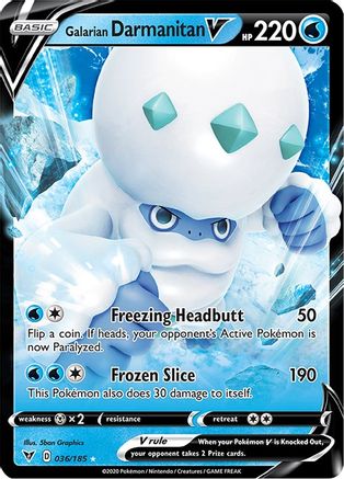 Galarian Darmanitan V 036/185 - Holofoil SWSH04 Vivid Voltage - Ultra Rare
