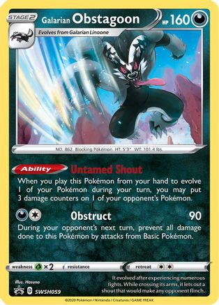 Galarian Obstagoon - SWSH059 - SWSH Promos