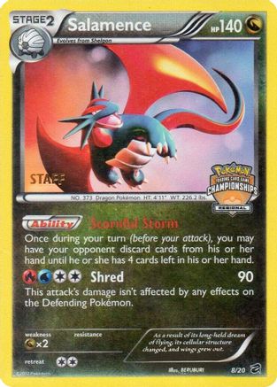 Salamence 008/20 - Reverse Holofoil League & Championship Cards - Promo