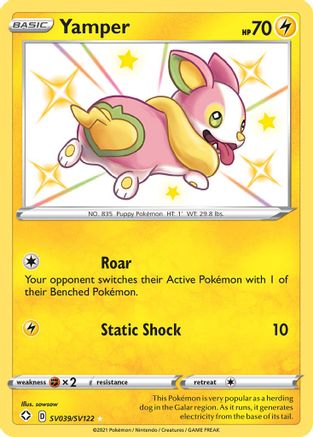 Yamper SV039/SV122 - Holofoil Shining Fates Shiny Vault - Shiny Holo Rare