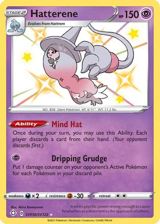Hatterene SV056/SV122 - Holofoil Shining Fates Shiny Vault - Shiny Holo Rare