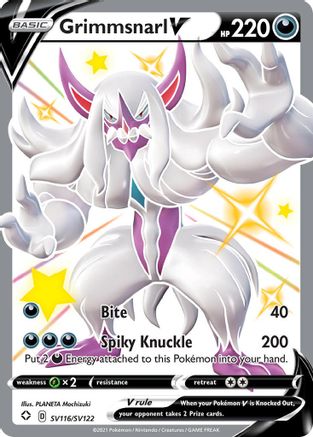 Grimmsnarl V SV116/SV122 - Holofoil Shining Fates Shiny Vault - Shiny Holo Rare
