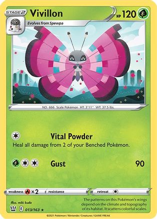 Vivillon 013/163 SWSH05 Battle Styles - Rare