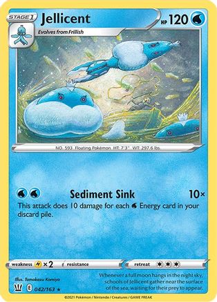 Jellicent 042/163 - Reverse Holofoil SWSH05 Battle Styles - Rare