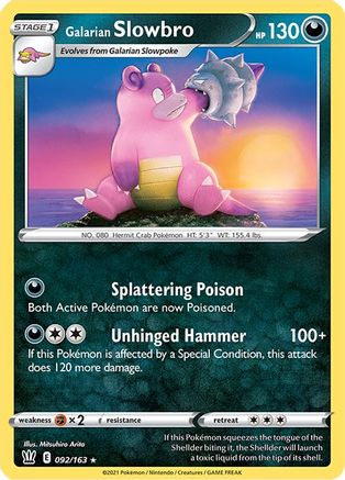 Galarian Slowbro 092/163 SWSH05 Battle Styles - Rare
