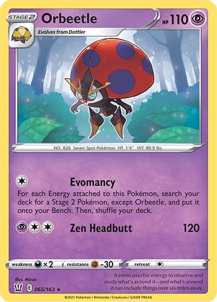 Orbeetle 065/163 - Holofoil SWSH05 Battle Styles - Holo Rare