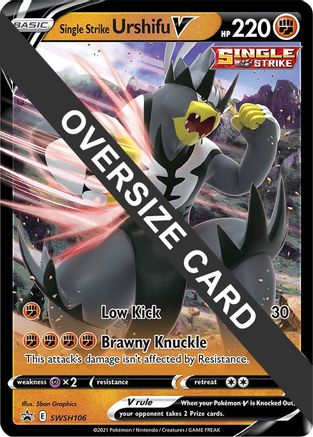 Single Strike Urshifu V SWSH106 - Holofoil Jumbo Cards - Promo