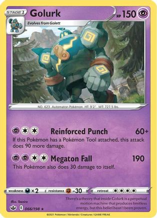 Golurk 066/198 SWSH06 Chilling Reign - Rare