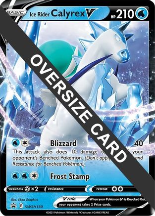 Ice Rider Calyrex V SWSH130 - Holofoil Jumbo Cards - Promo