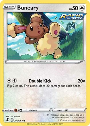 Buneary 212/264 SWSH08 Fusion Strike - Common