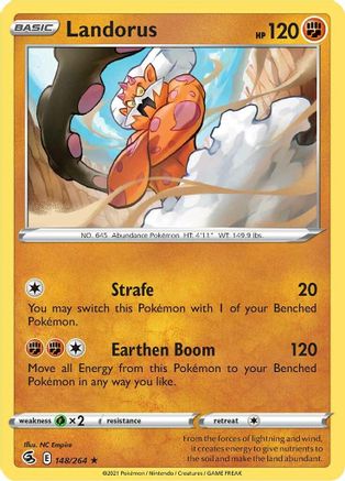 Landorus 148 SWSH08 Fusion Strike - Holo Rare