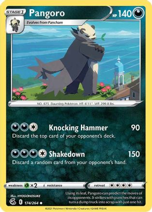 Pangoro 174/264 - Reverse Holofoil SWSH08 Fusion Strike - Uncommon