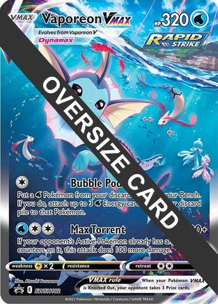 Vaporeon VMAX SWSH182 - Holofoil Jumbo Cards - Promo