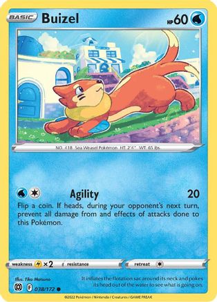 Buizel 038/172 SWSH09 Brilliant Stars - Common