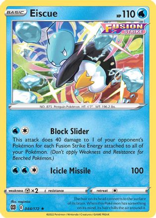Eiscue 044/172 - Reverse Holofoil SWSH09 Brilliant Stars - Rare