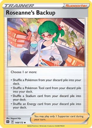 Roseanne's Backup 148/172 - Reverse Holofoil SWSH09 Brilliant Stars - Uncommon