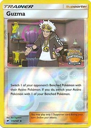 Guzma 115/147 - Reverse Holofoil League & Championship Cards - Promo