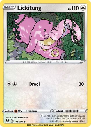 Lickitung 138/196 - Reverse Holofoil SWSH11 Lost Origin - Common