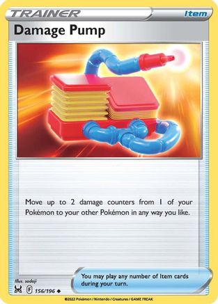 Damage Pump 156/196 - Reverse Holofoil SWSH11 Lost Origin - Uncommon