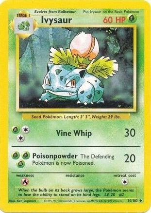Ivysaur 030/102 Base Set - Uncommon