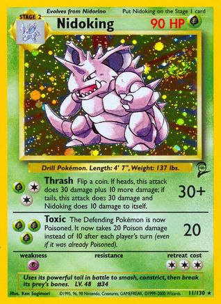 Nidoking 011/130 - Holofoil Base Set 2 - Holo Rare