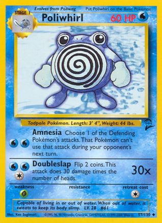 Poliwhirl 057/130 Base Set 2 - Uncommon