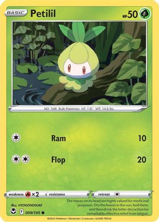 Petilil 009/195 SWSH12 Silver Tempest - Common