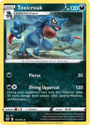 Toxicroak 110/195 SWSH12 Silver Tempest - Uncommon