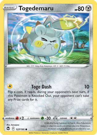 Togedemaru 127/195 SWSH12 Silver Tempest - Common