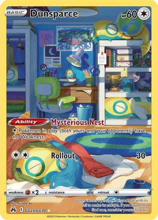 Dunsparce GG23/GG70 - Holofoil Crown Zenith Galarian Gallery - Ultra Rare