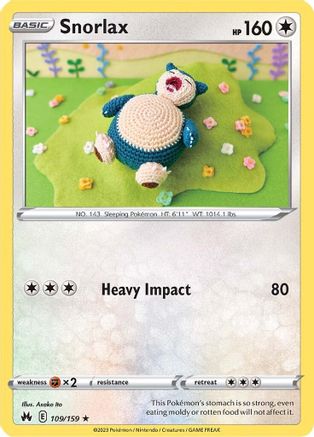 Snorlax 109/159 Crown Zenith - Rare
