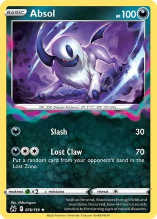 Absol - 076/159 - Holo Rare - Reverse Holo