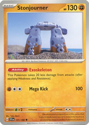 Stonjourner 121/198 - Reverse Holofoil SV01 Scarlet & Violet Base Set - Uncommon
