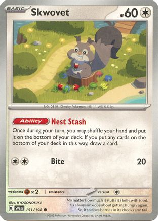 Skwovet 151/198 SV01 Scarlet & Violet Base Set - Common