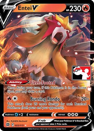 Entei V 022/172 - Holofoil Prize Pack Series Cards - Ultra Rare