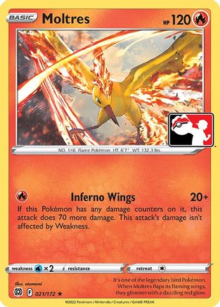 Moltres 021/172 Prize Pack Series Cards - Rare