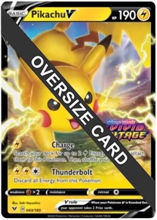 Pikachu V 043/185 - Holofoil Jumbo Cards - Promo