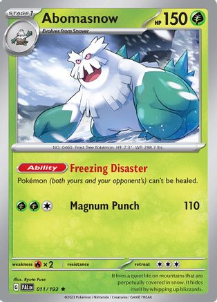 Abomasnow 011/193 - Reverse Holofoil SV02 Paldea Evolved - Rare