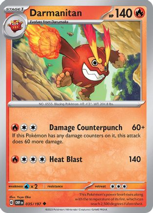 Darmanitan 035/197 SV03 Obsidian Flames - Uncommon