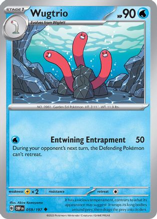 Wugtrio 059/197 SV03 Obsidian Flames - Uncommon