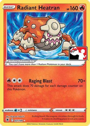 Radiant Heatran 027 - Holofoil Prize Pack Series Cards - Radiant Rare
