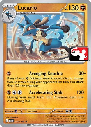 Lucario 114/198 Prize Pack Series Cards - Uncommon