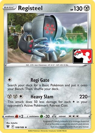 Registeel 108/189 Prize Pack Series Cards - Rare