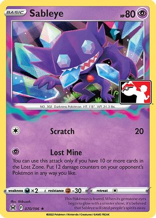 Sableye 070/196 Prize Pack Series Cards - Rare