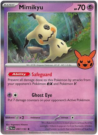Mimikyu 097/193 - Holofoil Trick or Trade BOOster Bundle 2023 - Rare
