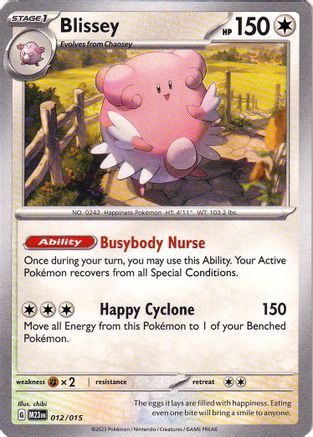 Blissey 012/015 McDonalds Promos 2023 - Promo